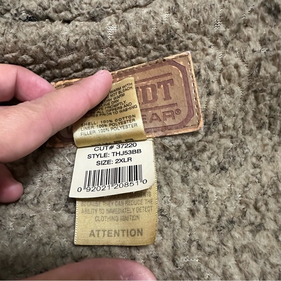 C.E. Schmidt Workwear Canvas Coat Brown Sherpa Lined Men’s Size 2XLR - Picture 7 of 12